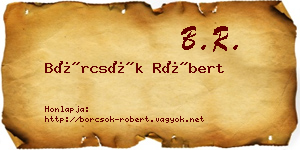 Börcsök Róbert névjegykártya