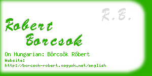 robert borcsok business card